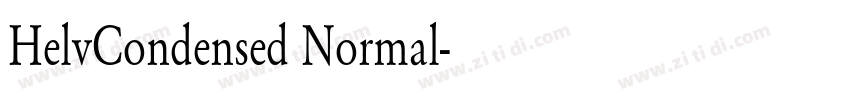 HelvCondensed Normal字体转换